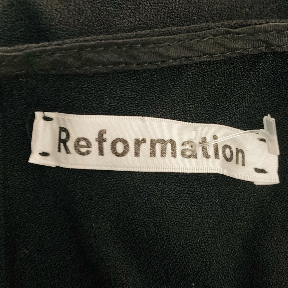 Reformation Milla black long sleeve bustier neckline fit and flare dress. Size 4 - Picture 5 of 6